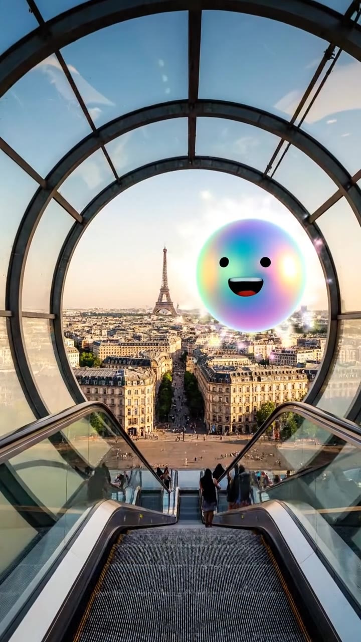La scala mobile sospesa sulla piazza