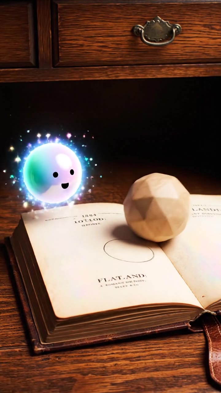 How a 3D Sphere Appears in a 2D Flat World