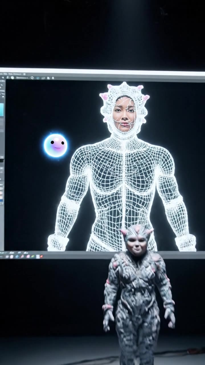 Blending Makeup and Pixels in Hybrid Prosthetics
