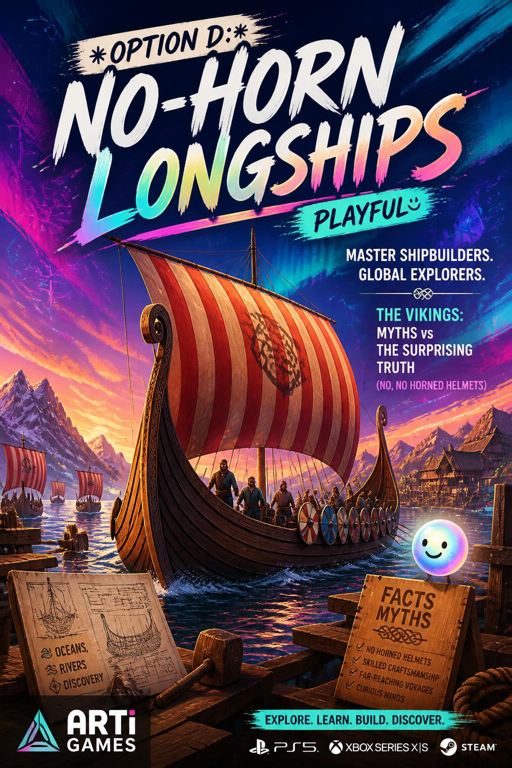 *Option D:* No-Horn Longships (2 words) - Playful