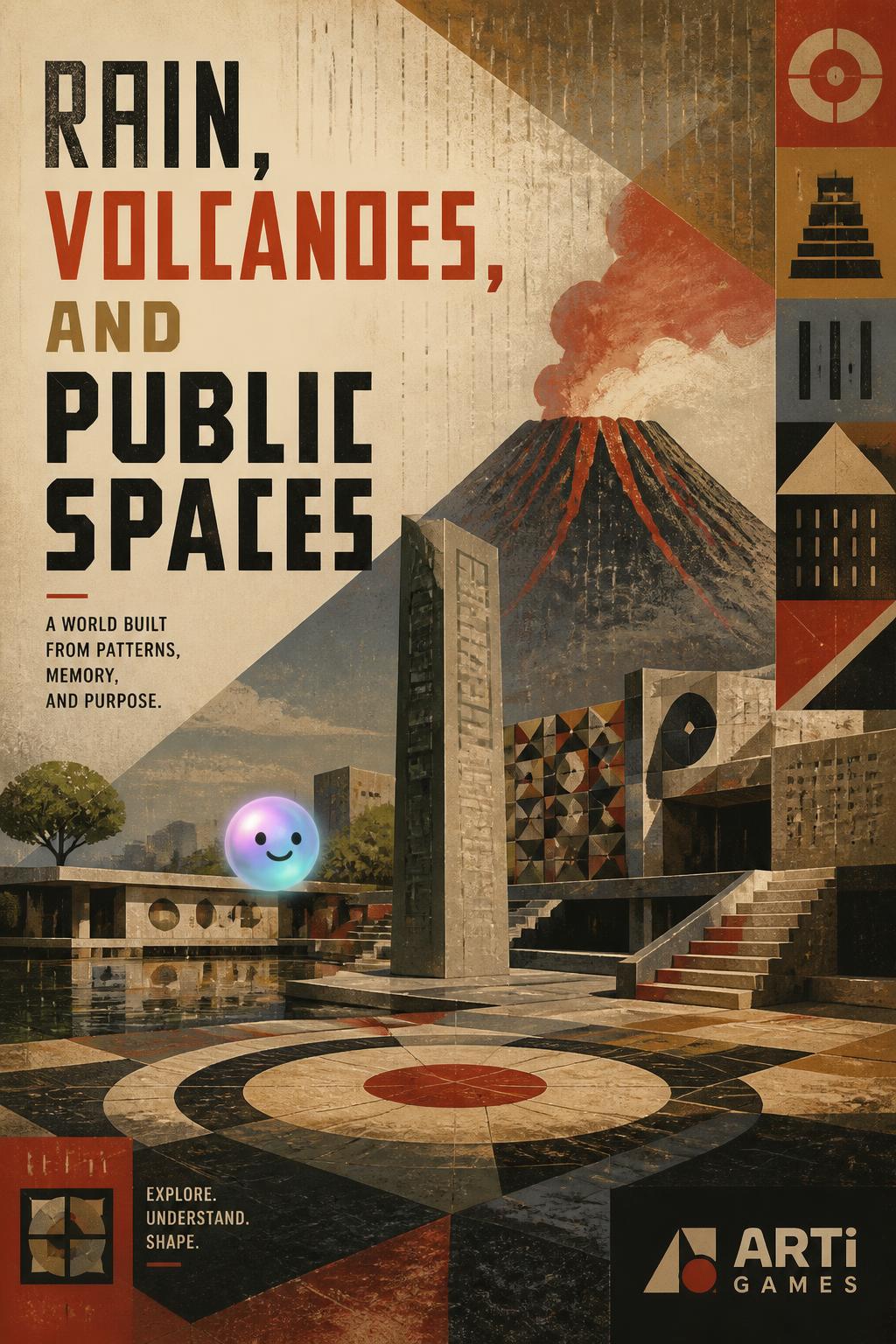 Rain, volcanoes, and public spaces