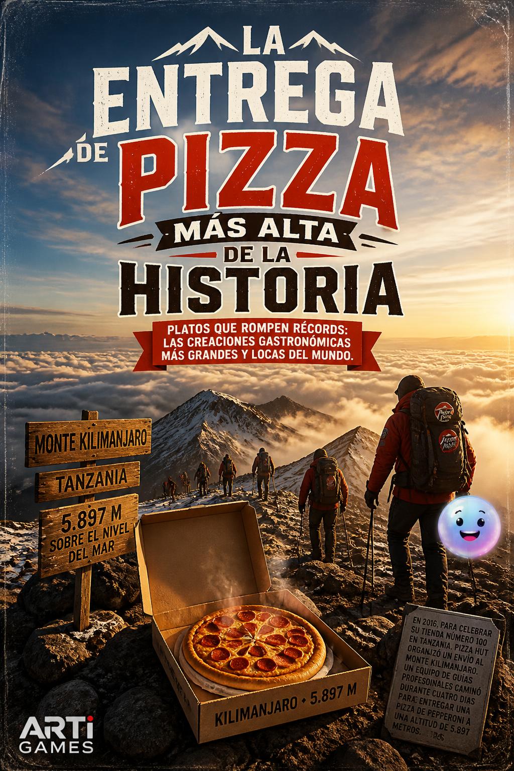 La entrega de pizza más alta de la historia