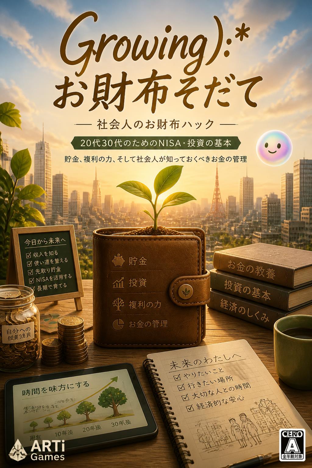 Growing):* お財布そだて (Wallet Nurturing) - 2 words.