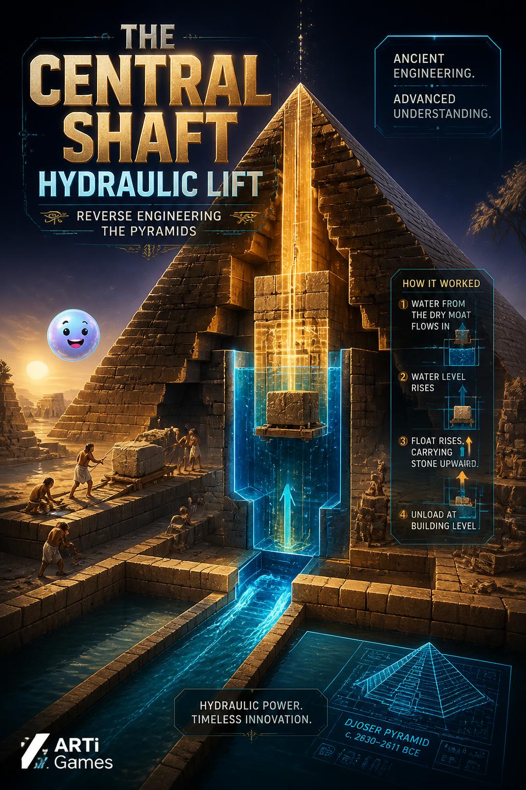 The central shaft hydraulic lift