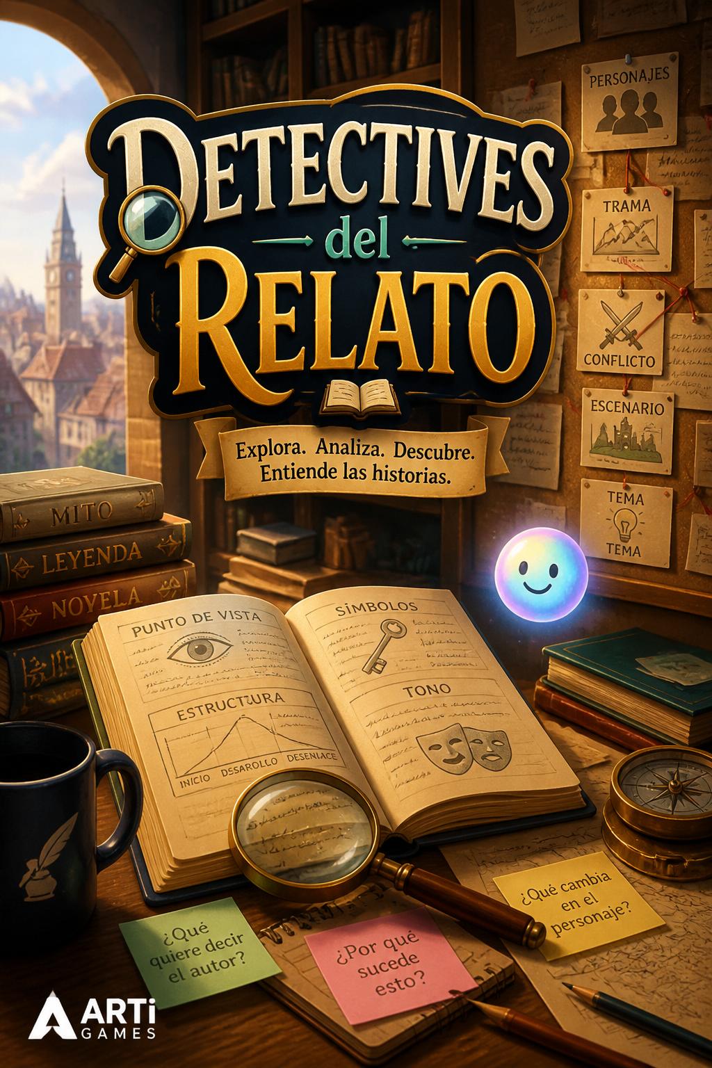 un juego para aprender sobre los elementos de análisis de la narrativa