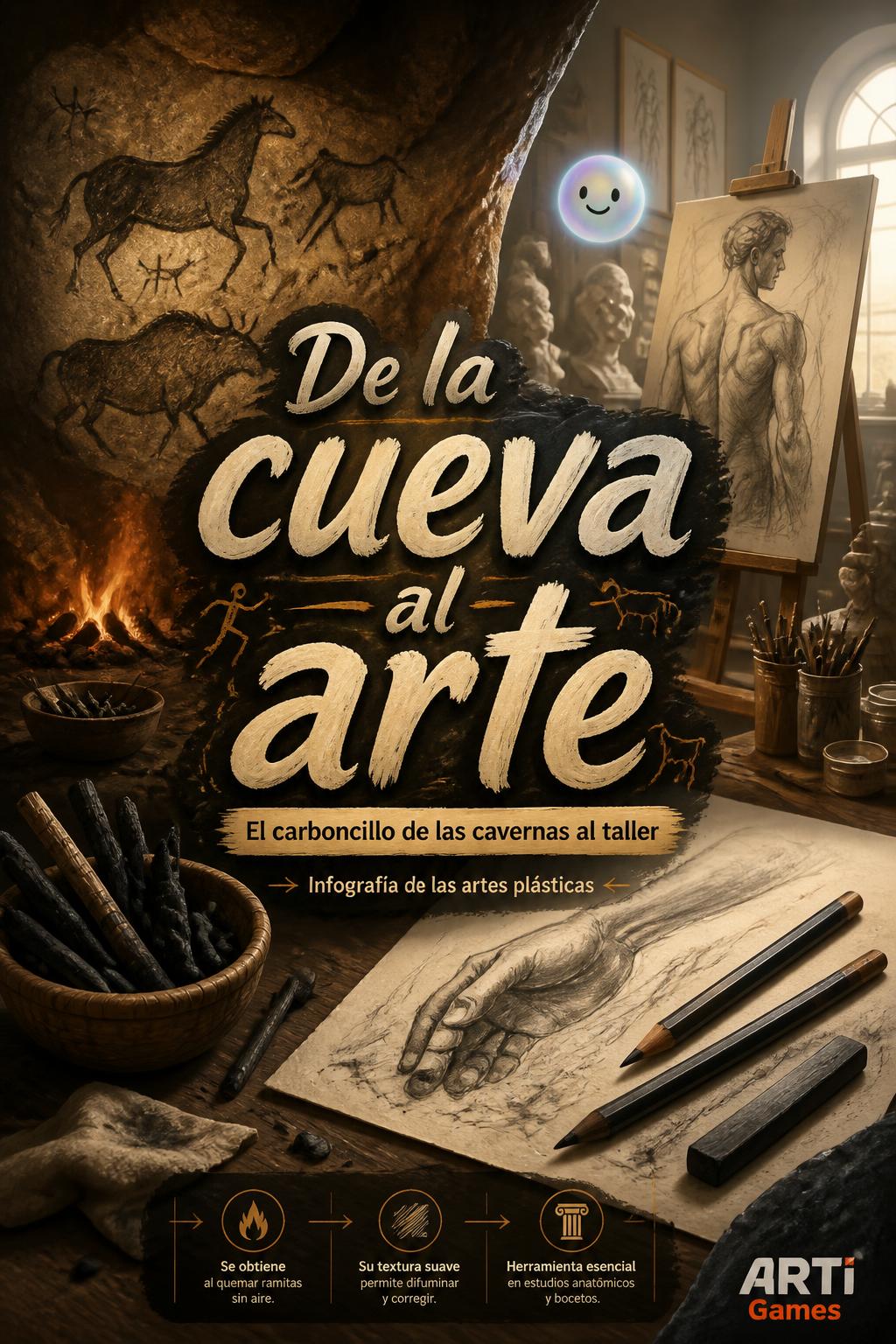 De la cueva al arte is 5 words: De, la,