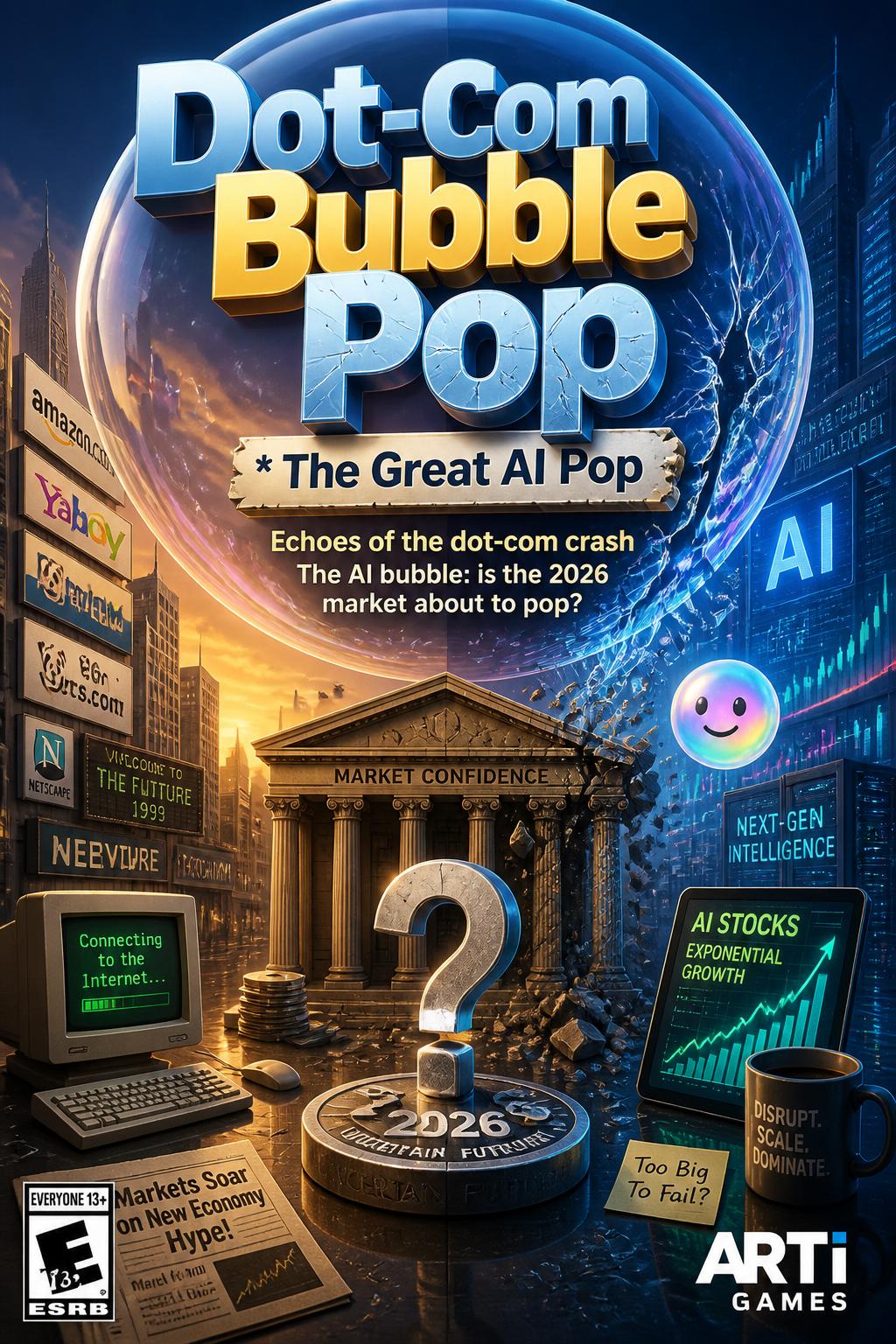 Dot-Com Bubble Pop (4 words).
    *   The Great AI Pop