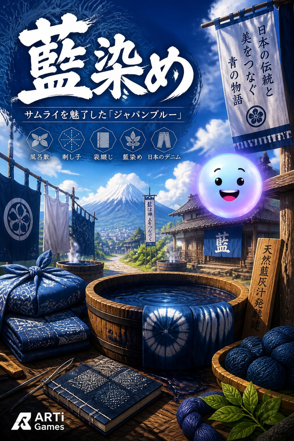 藍染め — サムライを魅了した「ジャパンブルー」