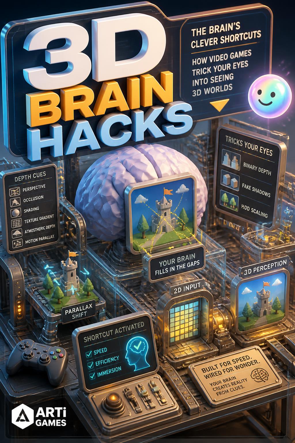 3 words, okay but generic)
* *3D Brain Hacks* (Good,