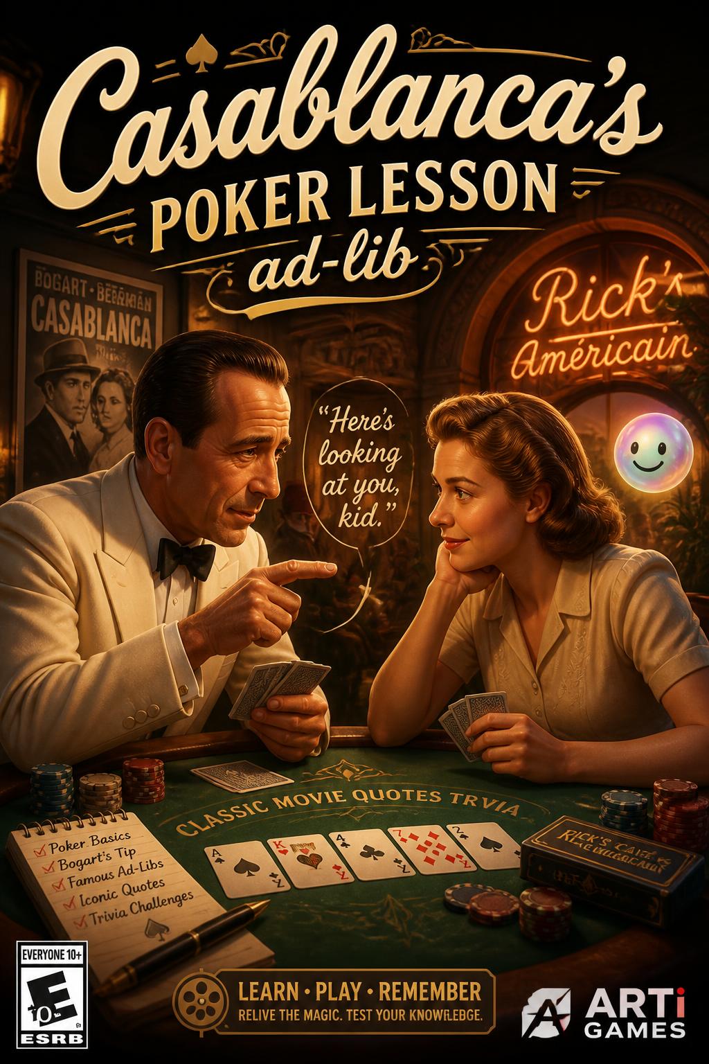 Casablanca's poker lesson ad-lib