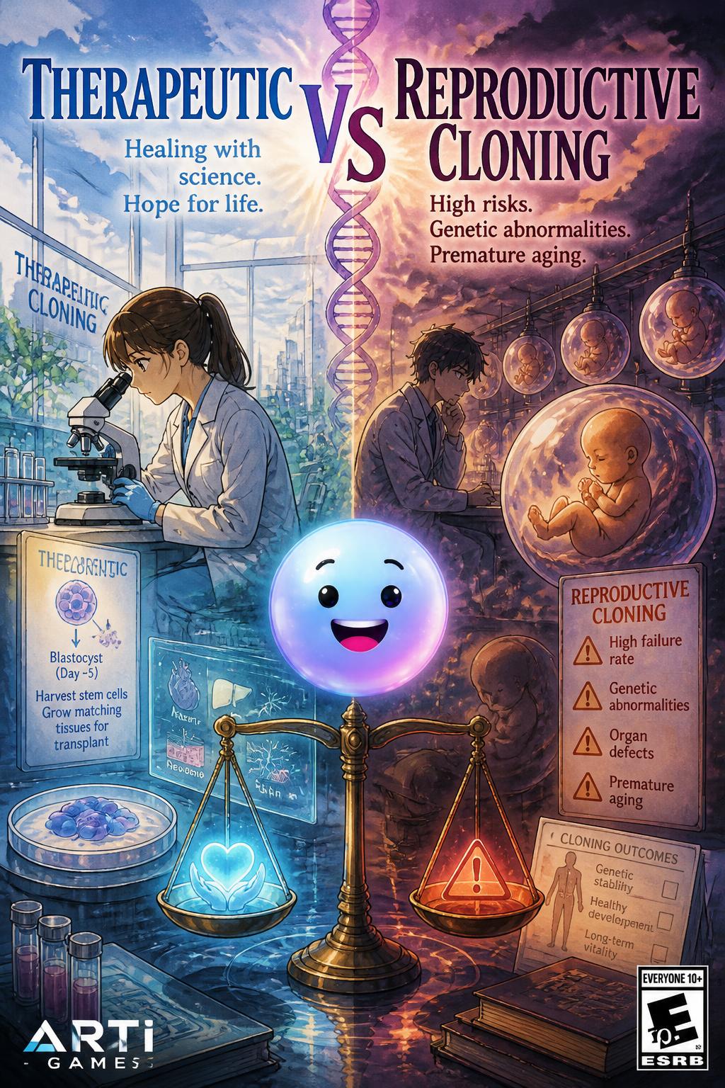 Therapeutic vs reproductive cloning