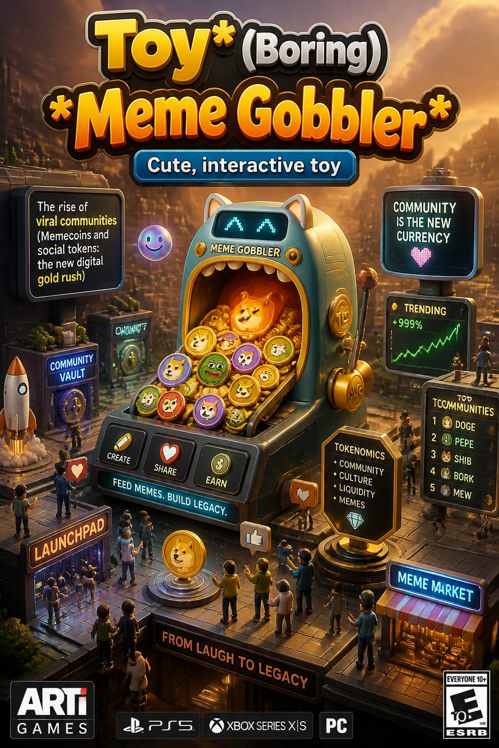Toy* (Boring)
    *   *Meme Gobbler* (Cute, interactive toy