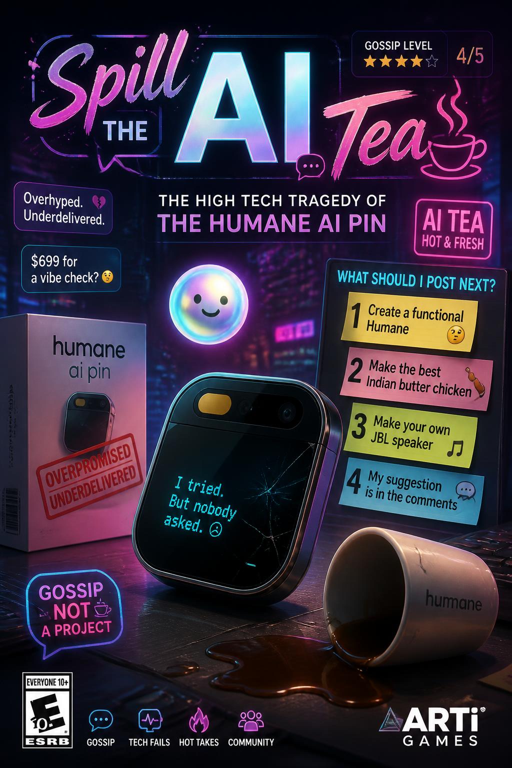 Spill the AI Tea (4 words) - Fun, gossip-focused, fits the 