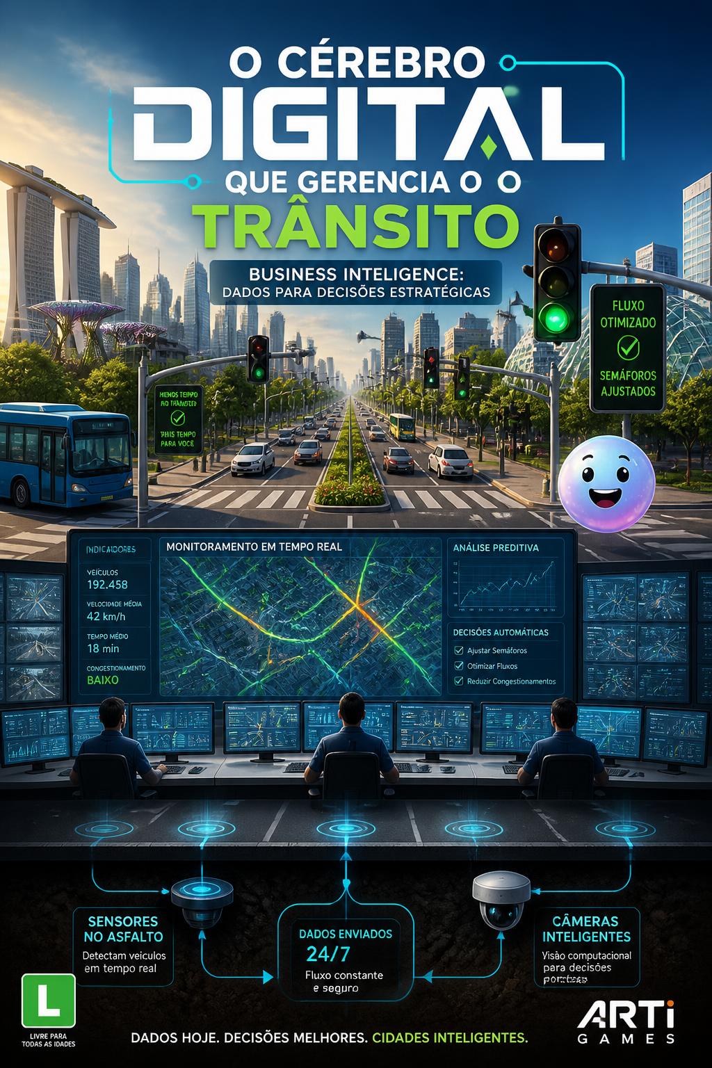 O cérebro digital que gerencia o trânsito