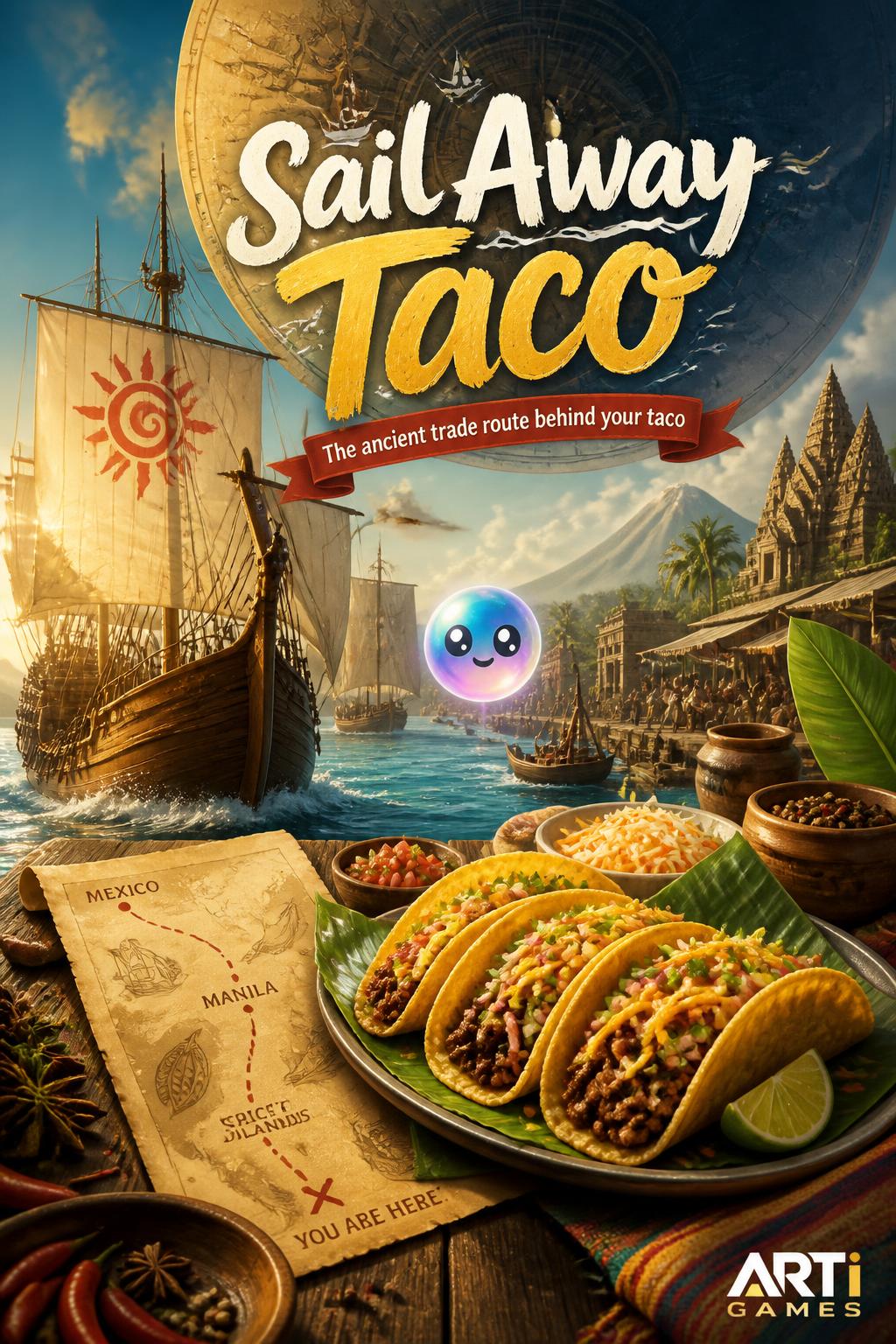 Ship* (Maybe too simple)
    *   *Sail Away Taco* (3 words)