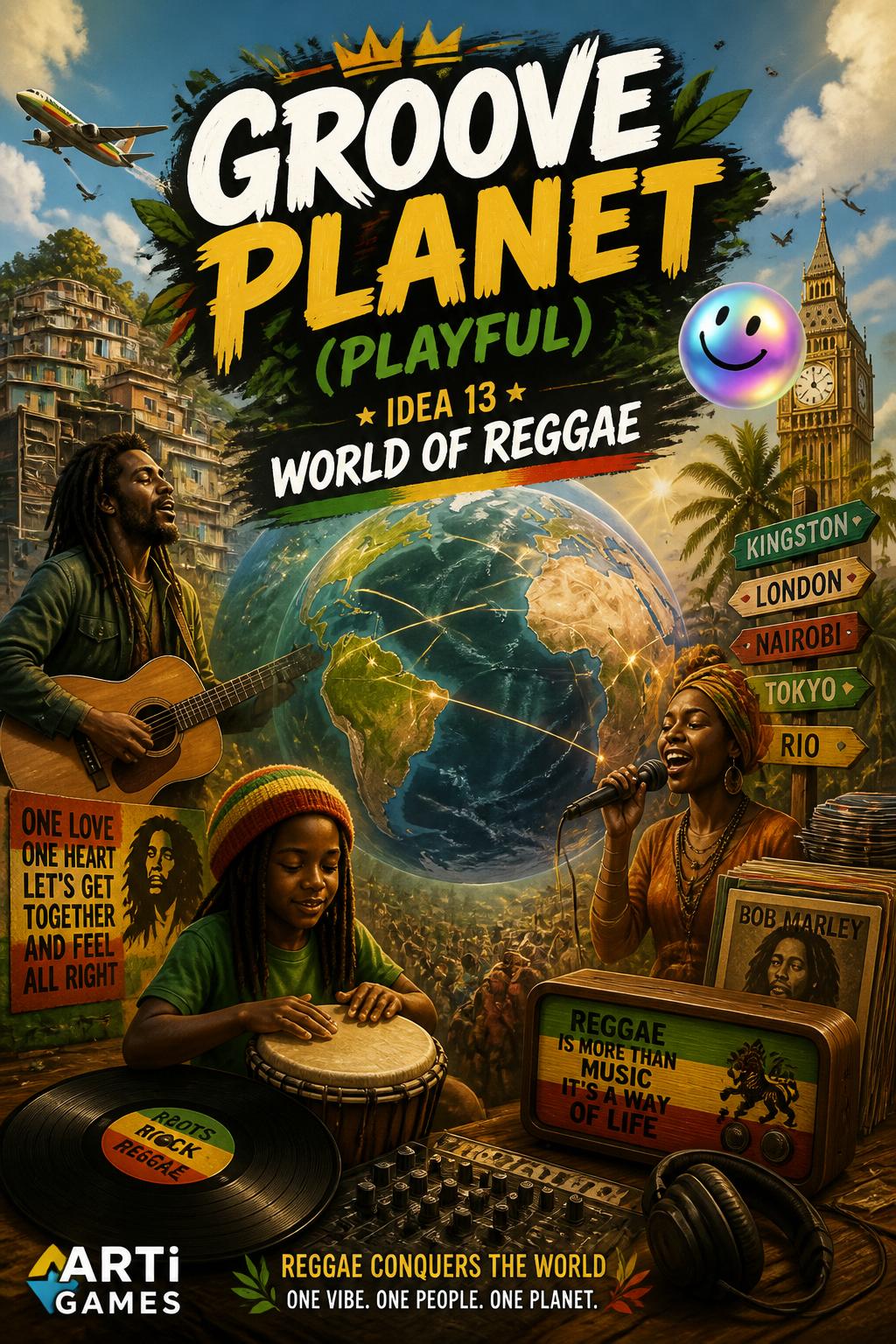 Groove Planet (Playful)
    *   *Idea 13:* World of Reggae