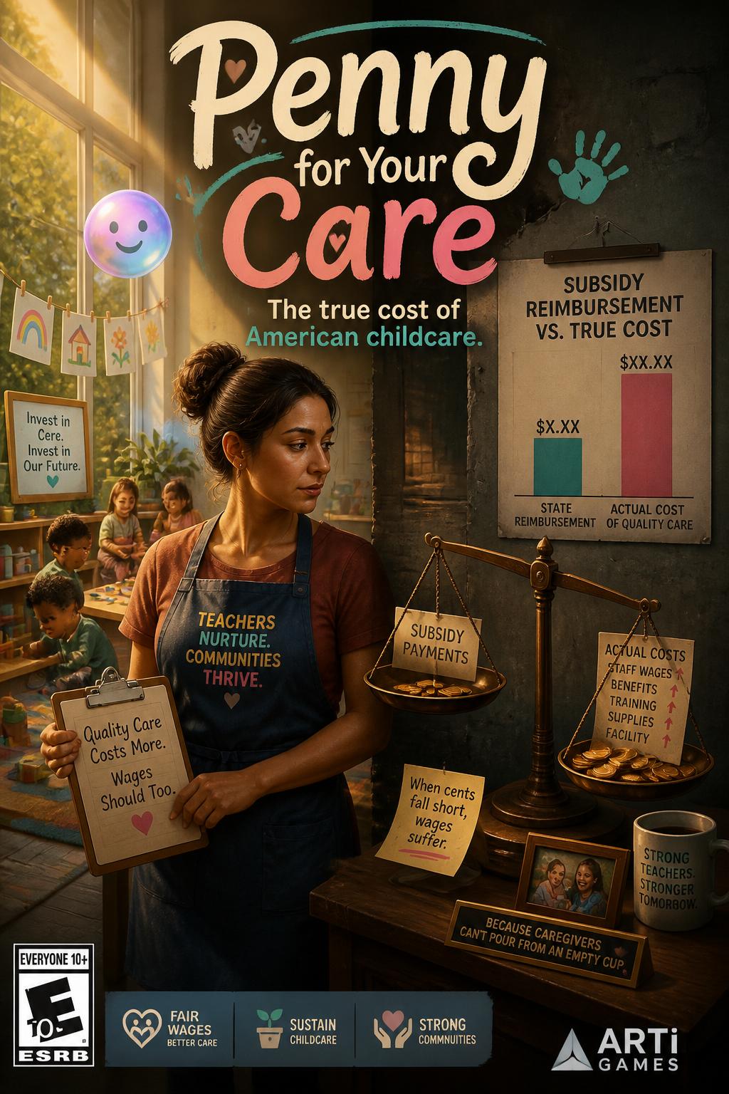 *Penny for Your Care* (Playful, relates to wages/subsidies
