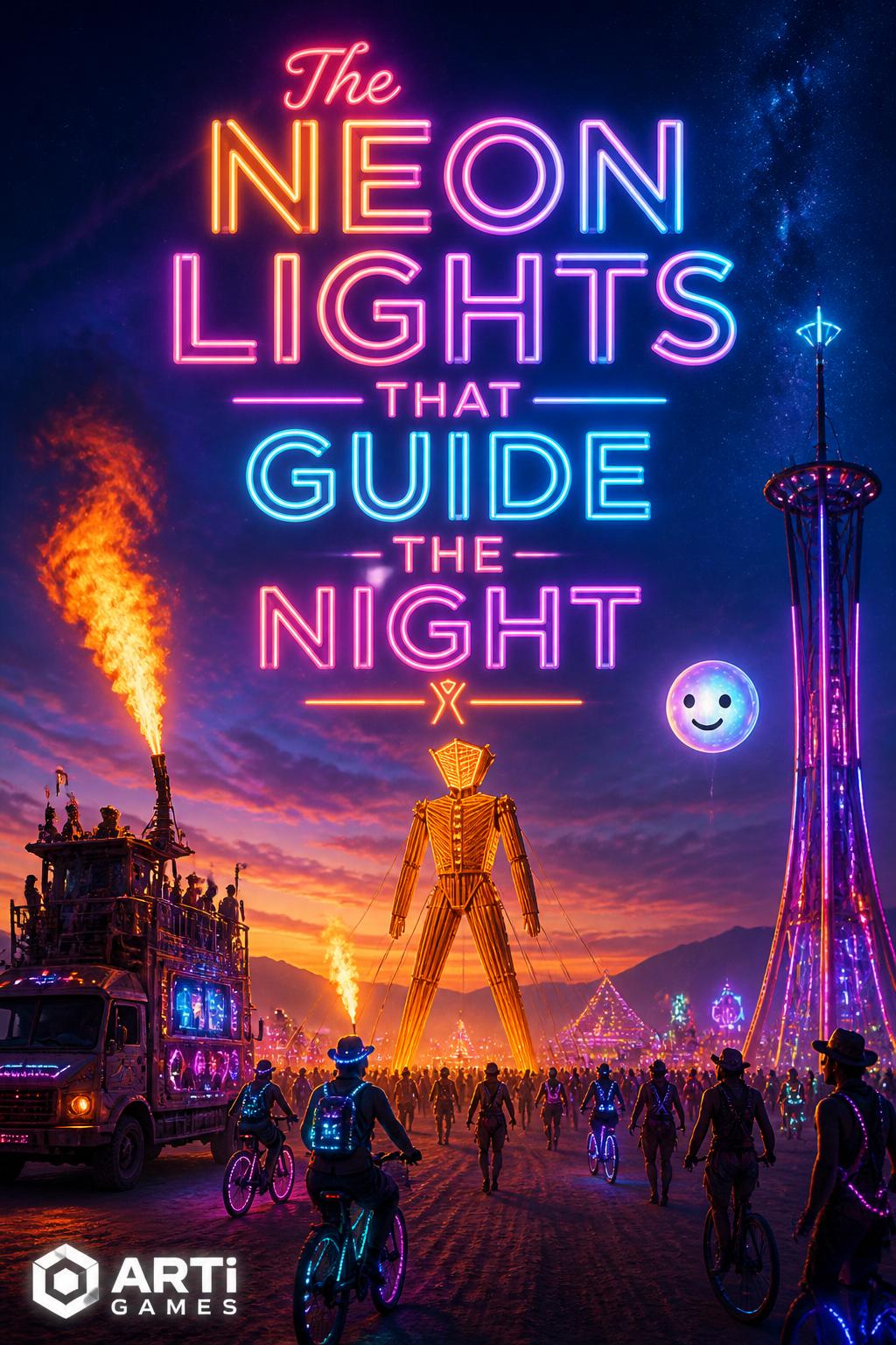 The neon lights that guide the night