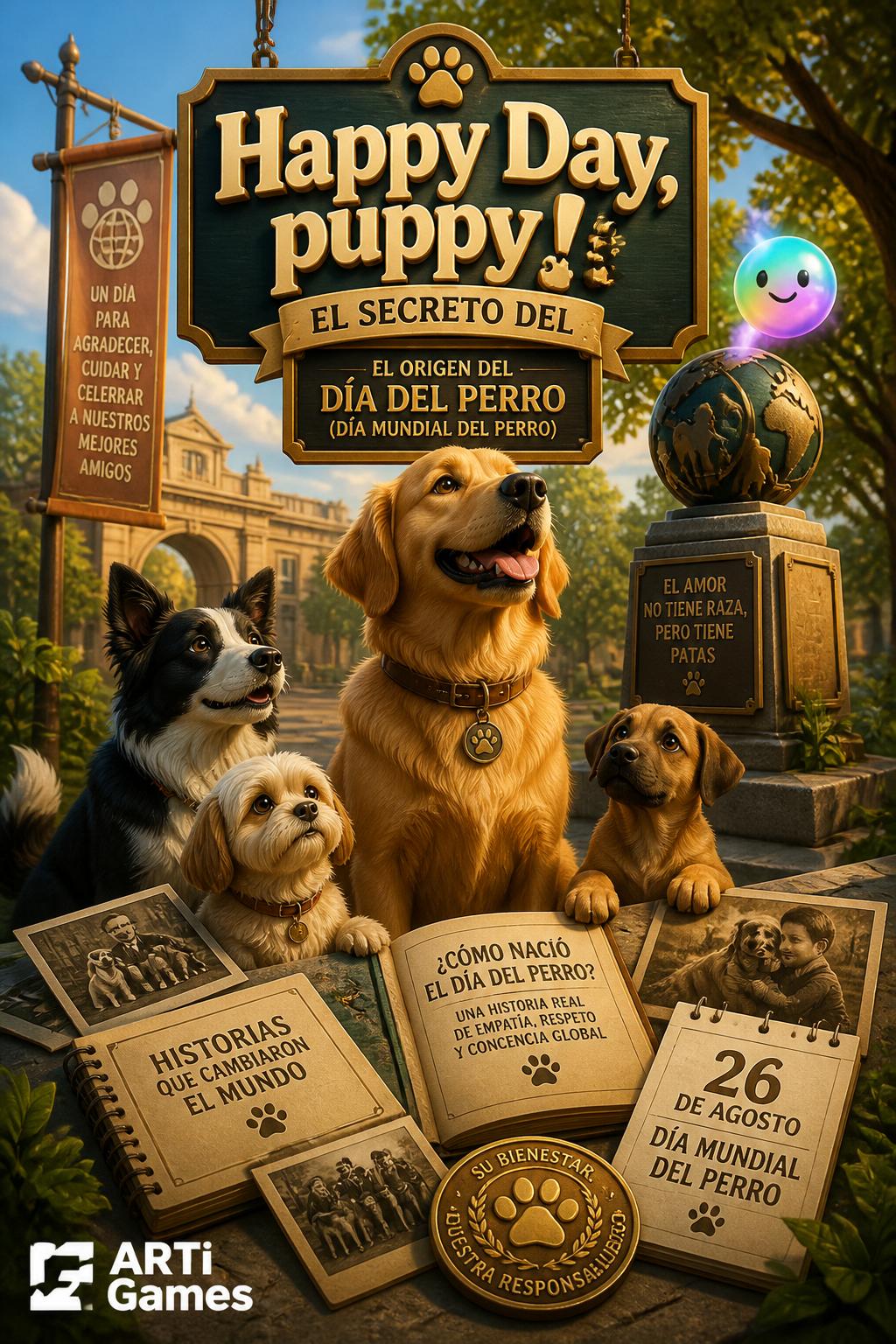 Happy Day, puppy!) - 3 words.
* *El Secreto del