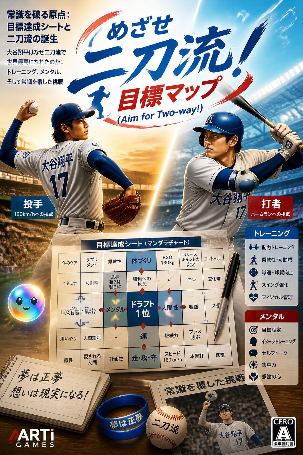 ?)
        *   めざせ二刀流！目標マップ (Aim for Two-way!