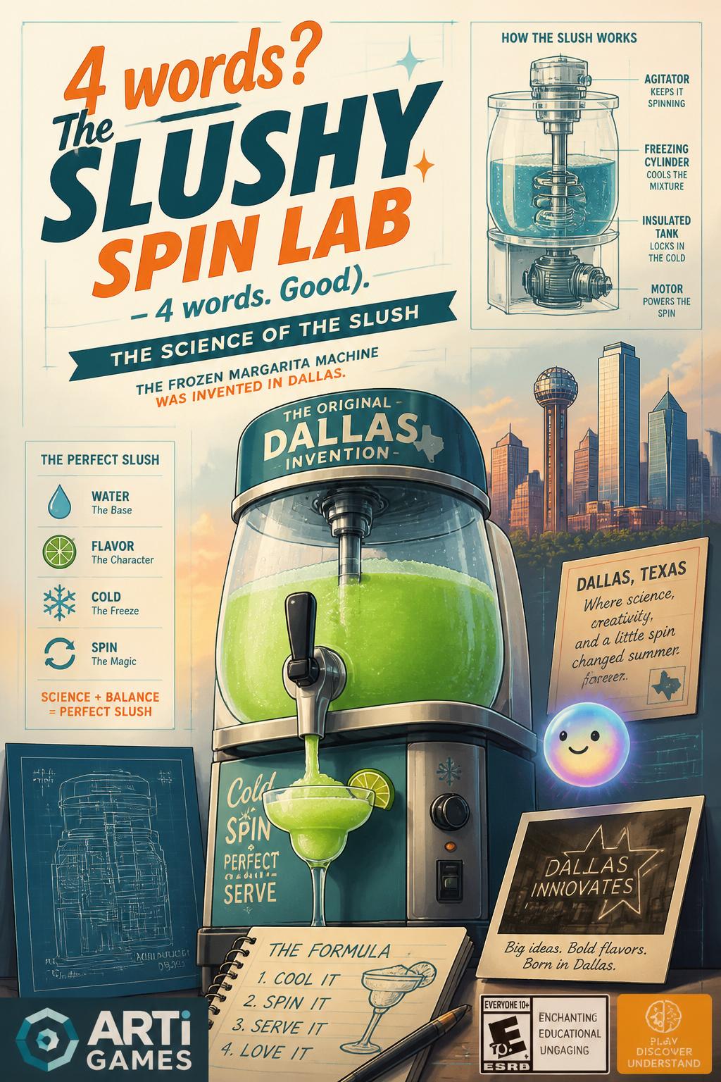 4 words? The Slushy Spin Lab - 4 words. Good).