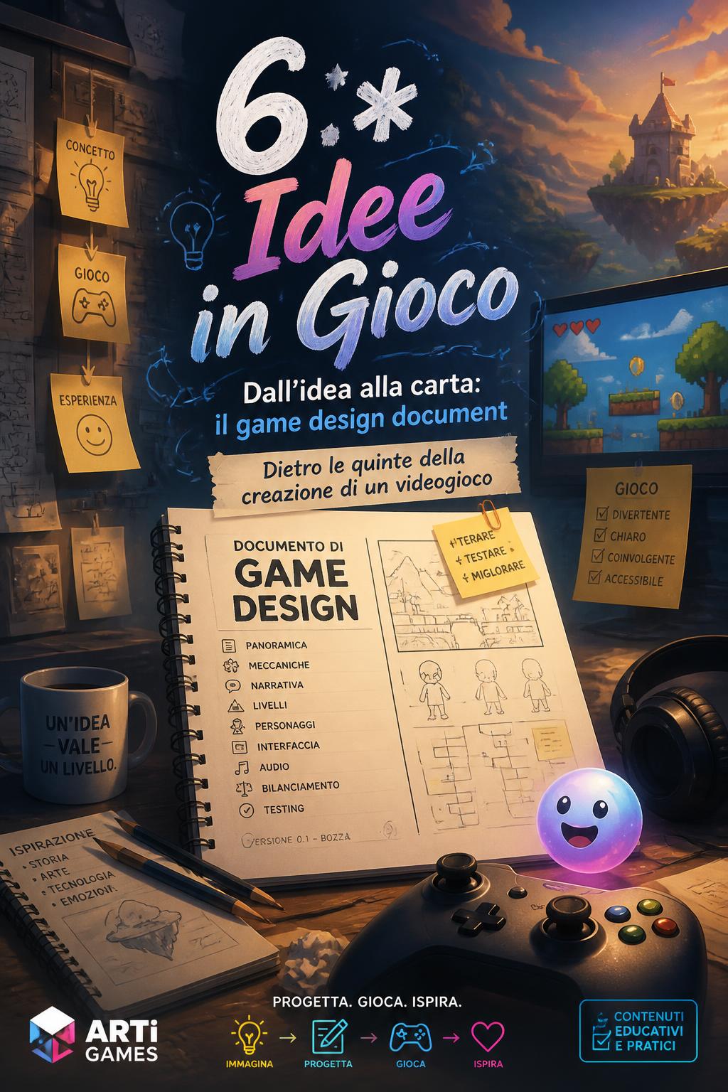 6:* Idee in Gioco (Ideas in Play) - 3 words. Very catchy.