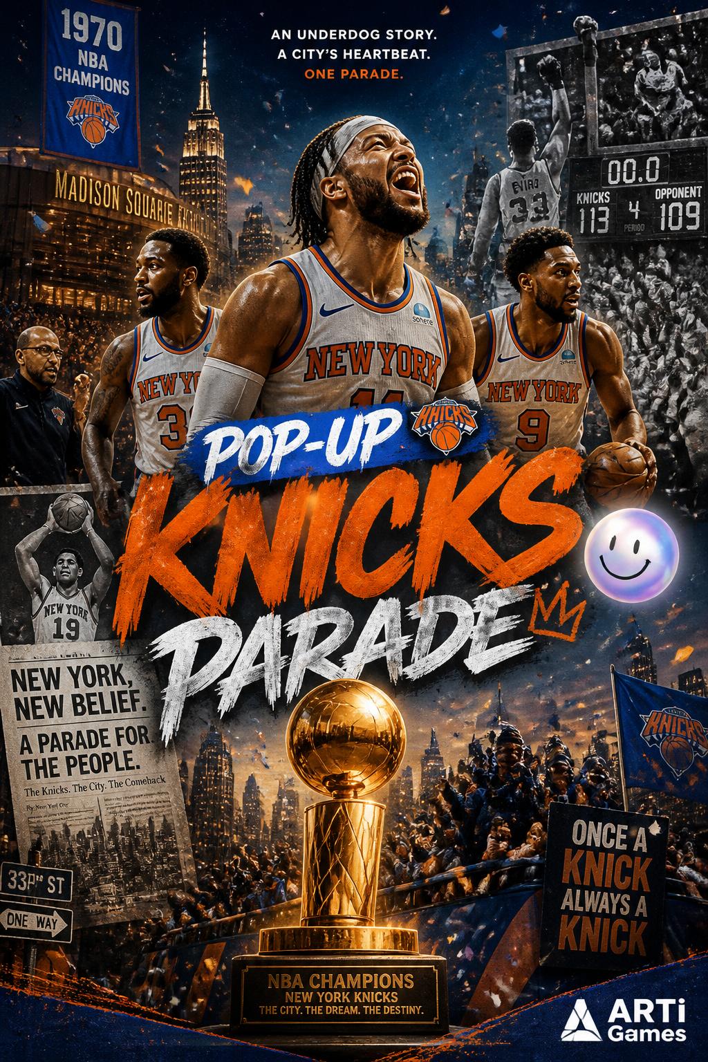 (Action/Toy feel):* Pop-Up Knicks Parade
    *   *Idea