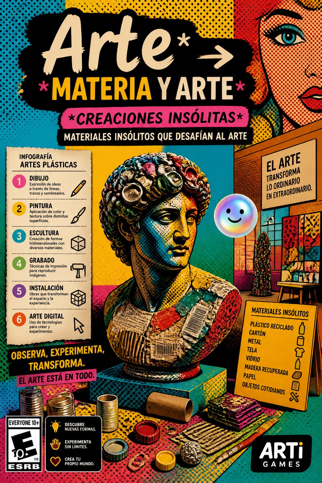 Arte* -> *Materia y Arte*
    *   *Creaciones Insólitas