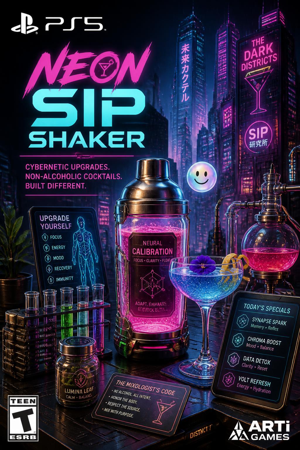 Neon Sip Shaker