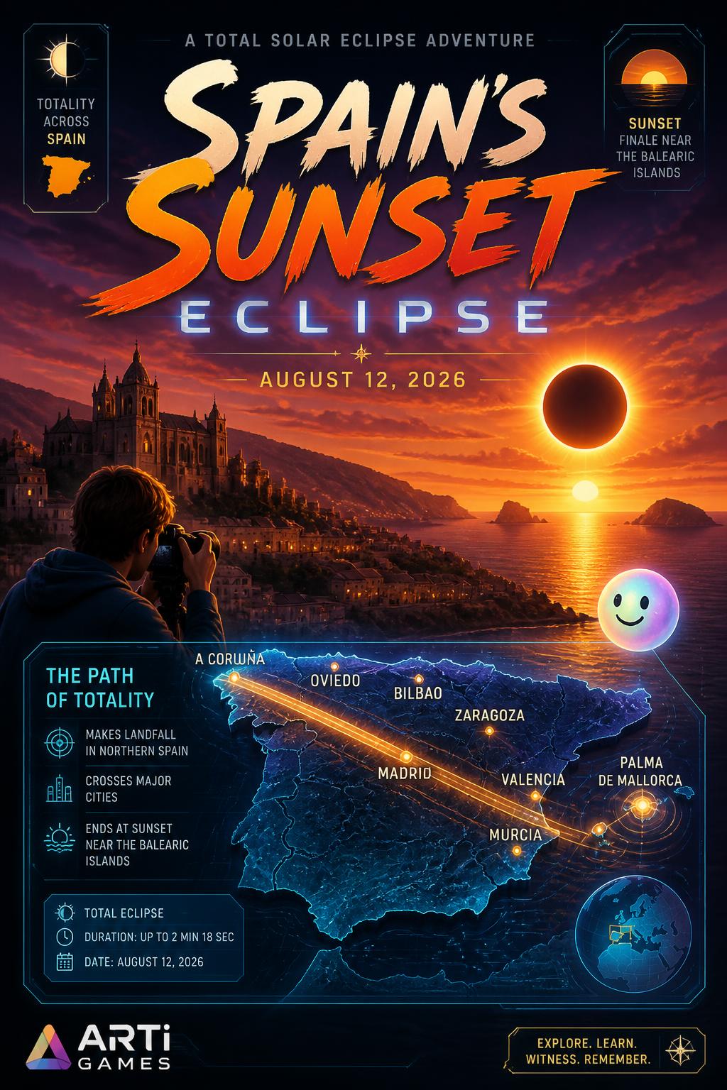 Spain's Sunset Eclipse