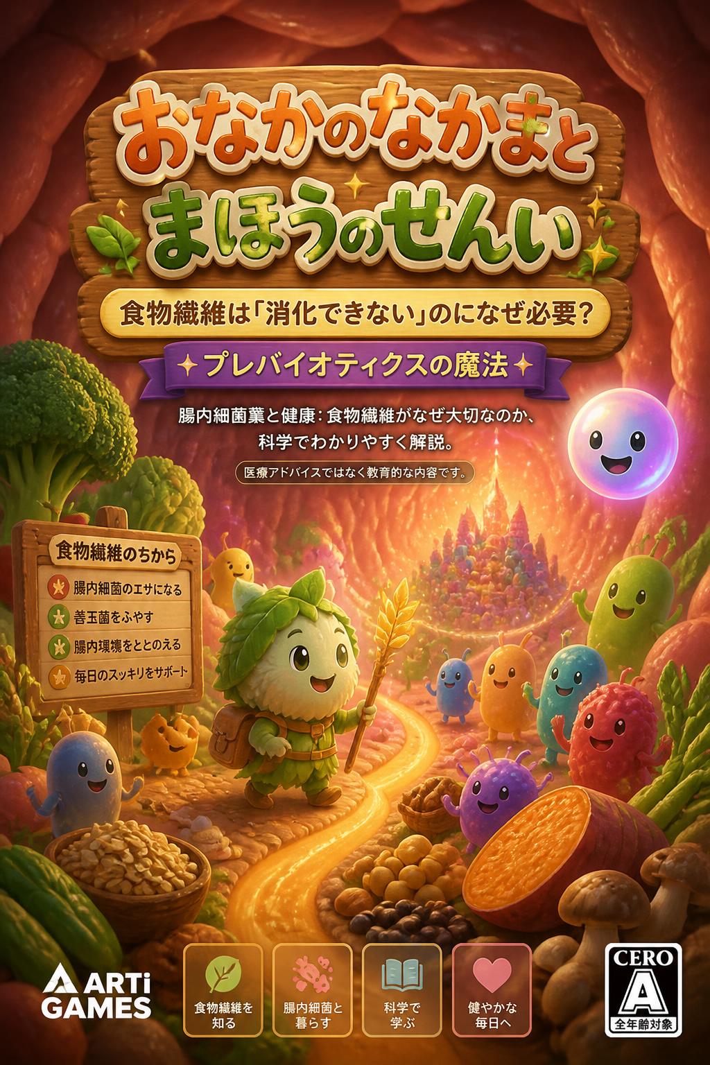 おなかのなかまとまほうのせんい