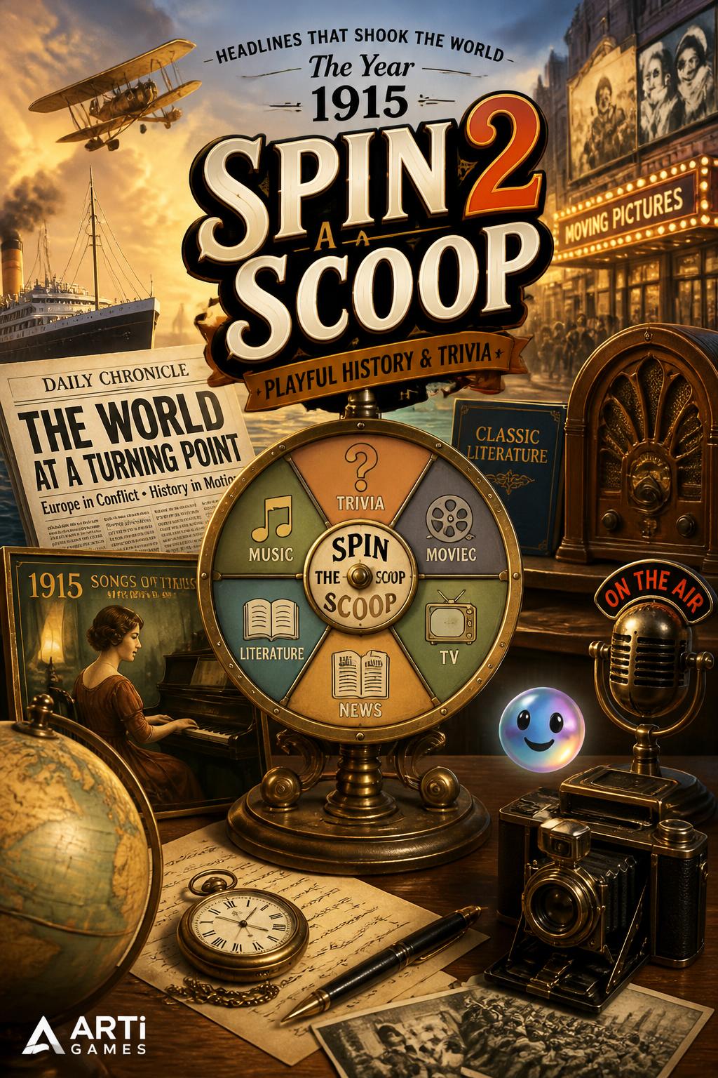 Idea 2 (Playful history/trivia):*
        *   Spin a Scoop
