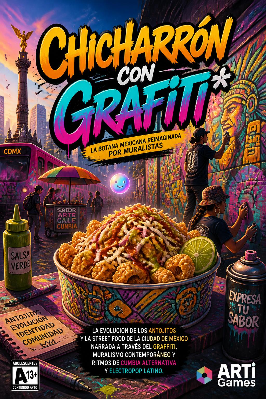 Chicharrón con Grafiti* (3 words)
    *