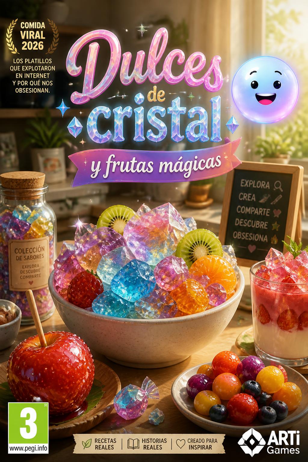 Dulces de cristal y frutas mágicas