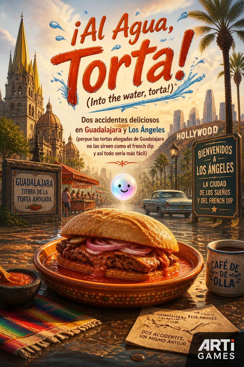 ¡Al Agua, Torta! (Into the water, torta!)
        *
