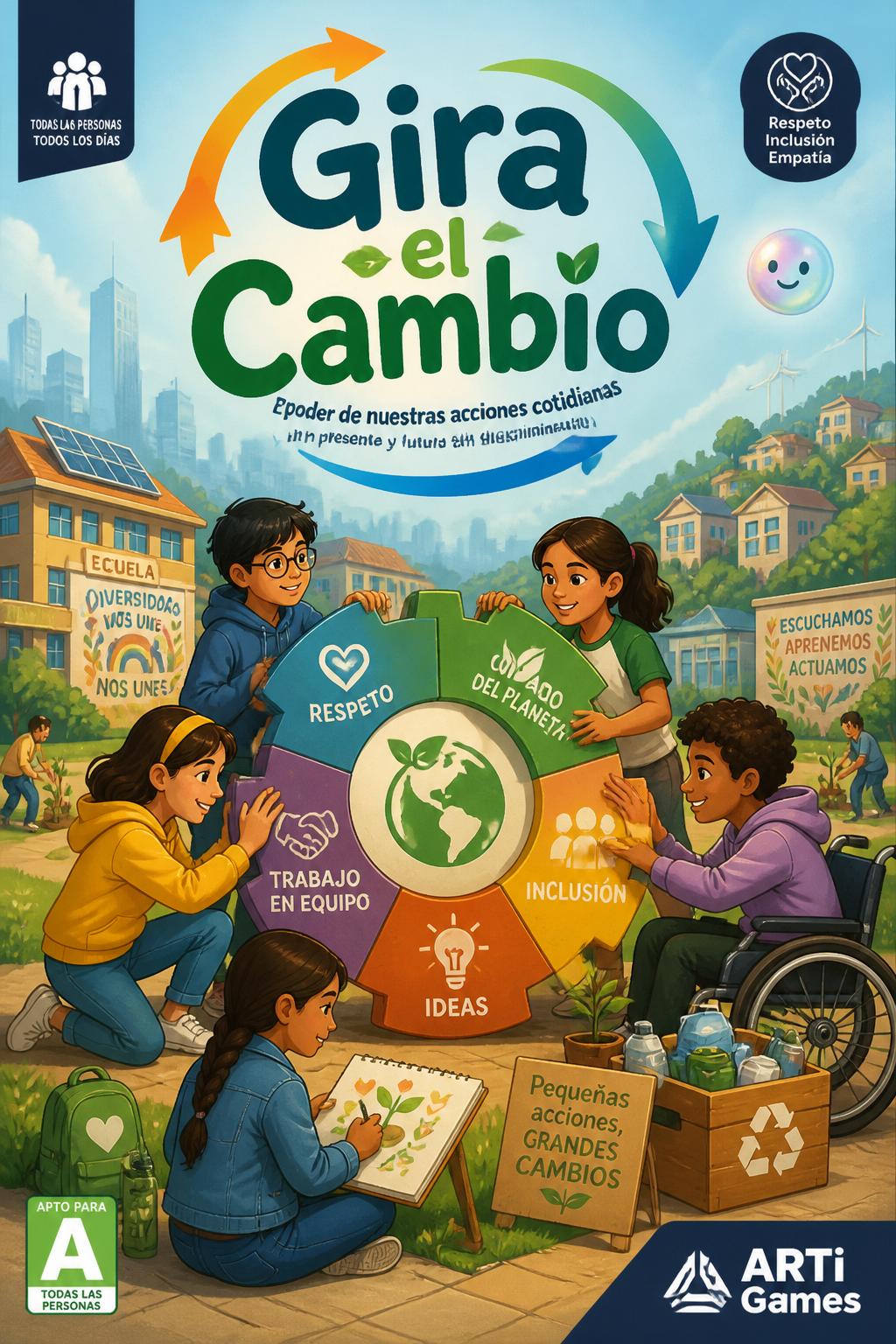 * Gira el Cambio (3 words) - Simple, playful.
*