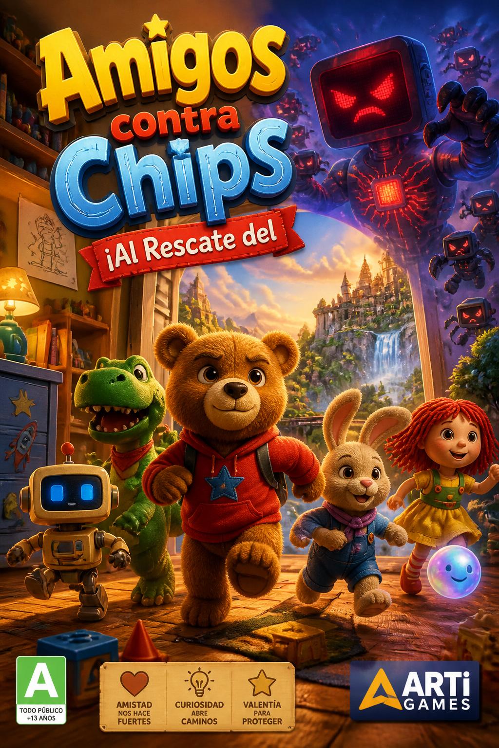 Amigos contra Chips - 3 words)
    *   ¡Al Rescate del