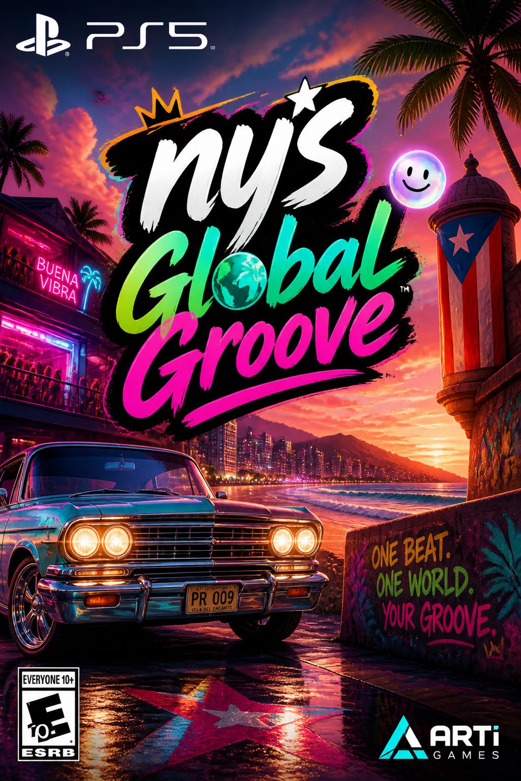 ny's Global Groove - 3 words. Catchy, playful, fits a toy