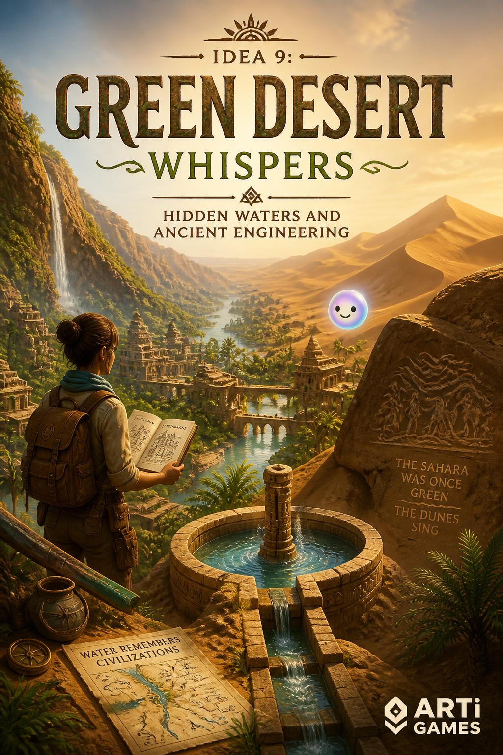 Idea 9:* Green Desert Whispers (inviting)
    *   *Idea 1