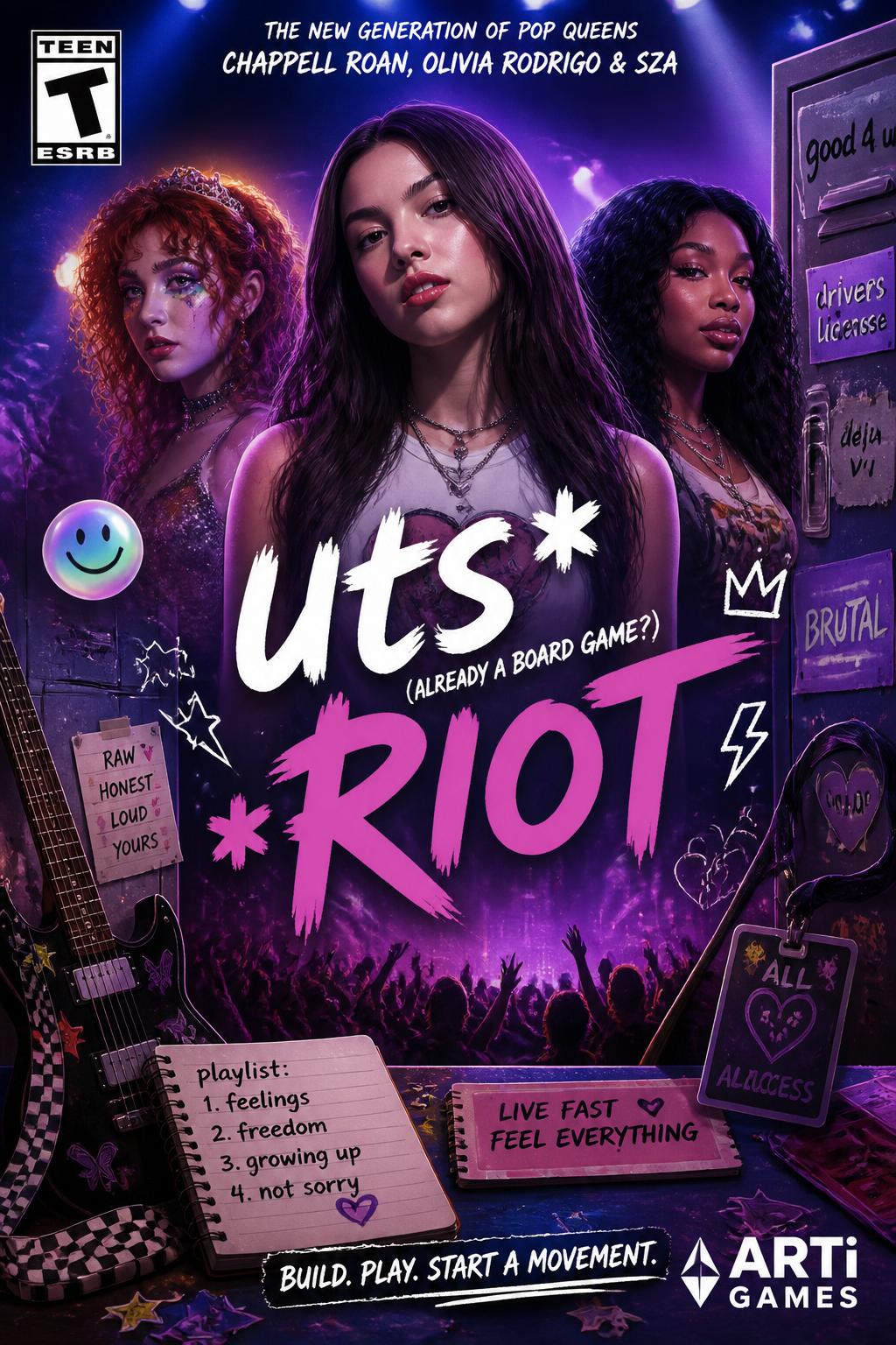 uts* (Already a board game/promo item maybe?)
    *   *Riot