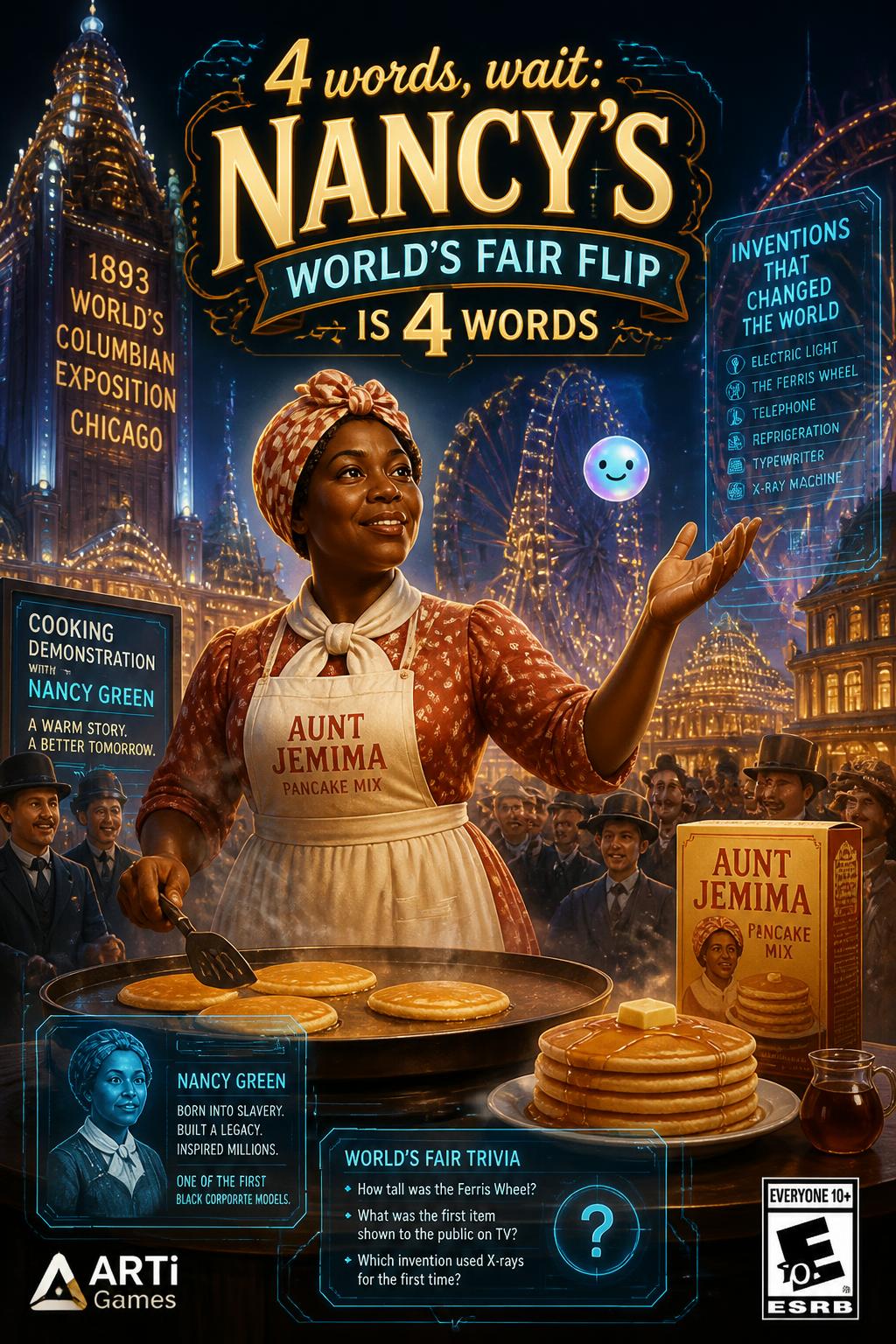 4 words, wait: Nancy's World's Fair Flip is 4 words
