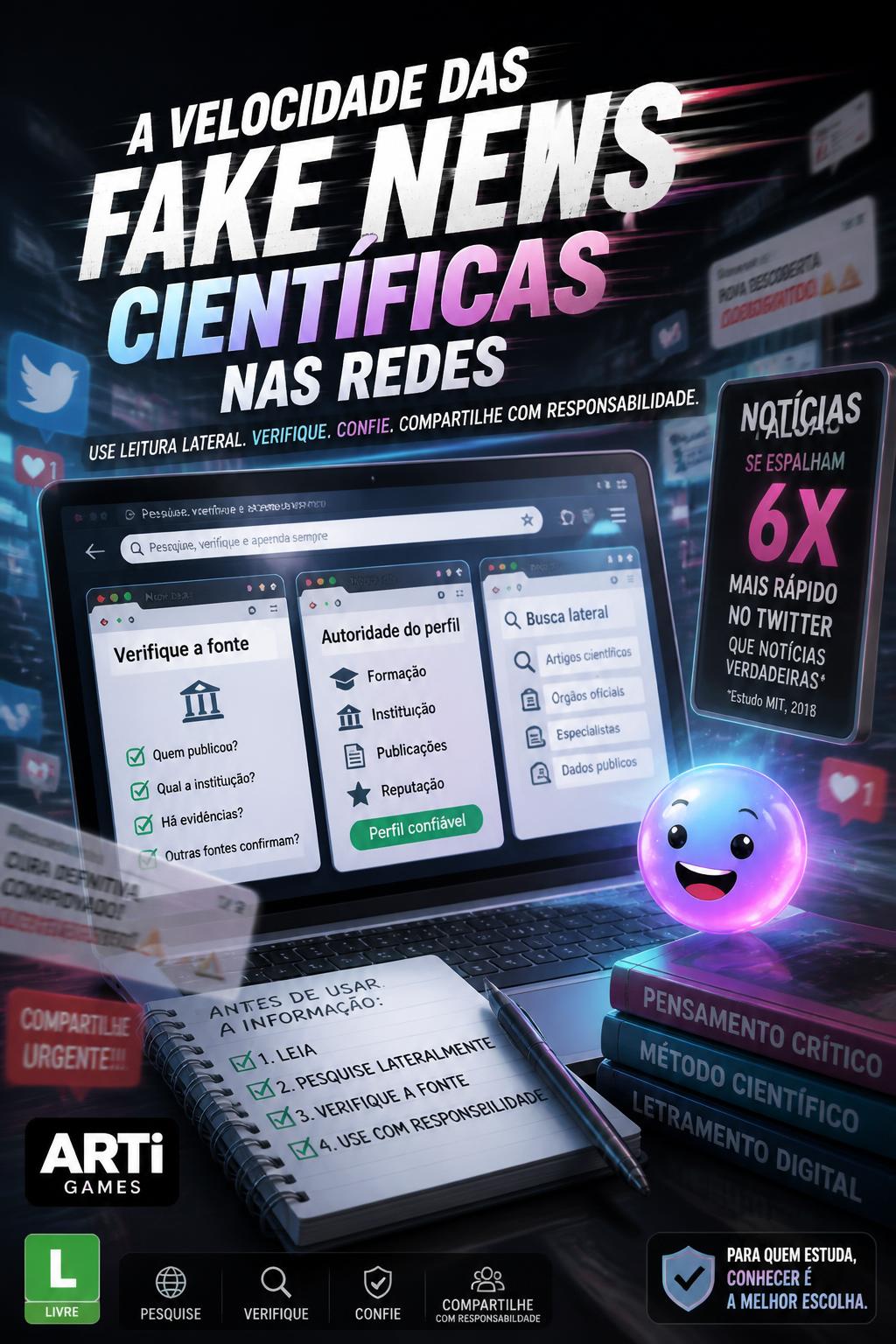 A velocidade das fake news científicas nas redes