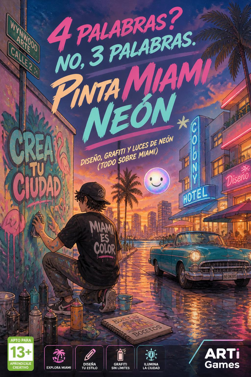 4 words? No, 3 words. Paint Miami Neon)
    *