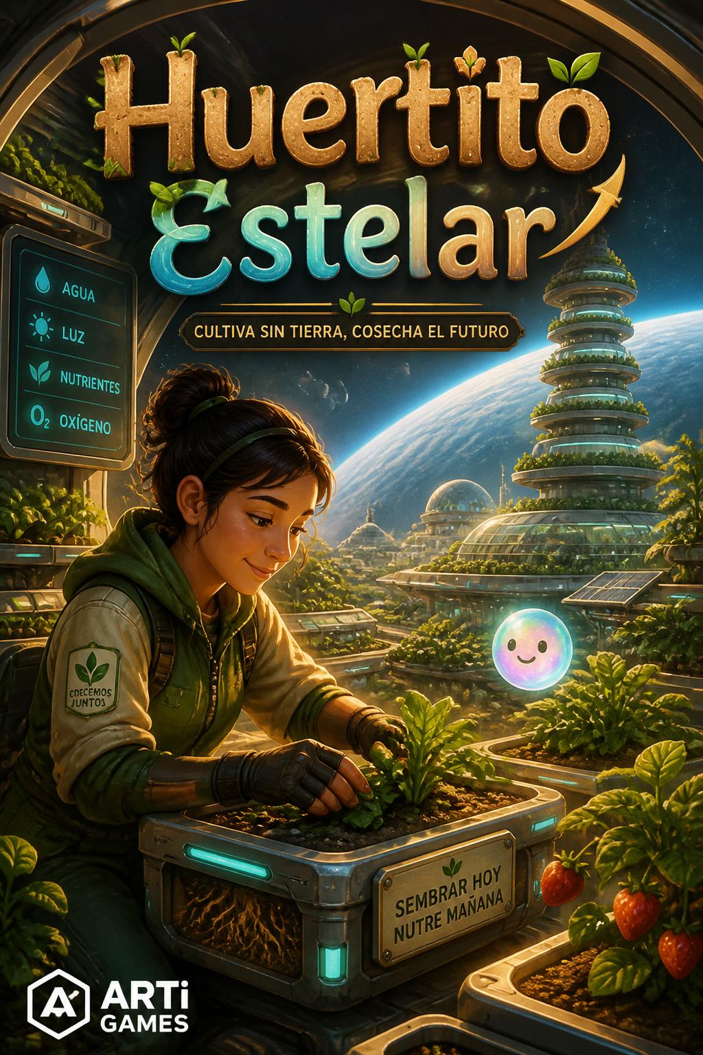 Huertito Estelar* (Little Stellar Garden) - 2 words.
    *