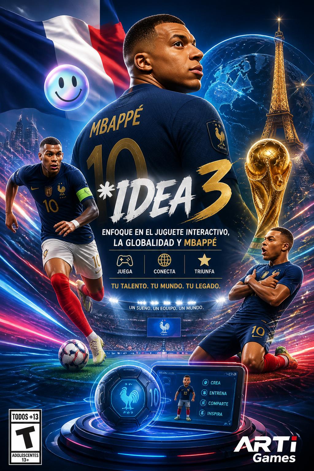 *Idea 3 (Focus on interactive toy, globality, and Mbappé