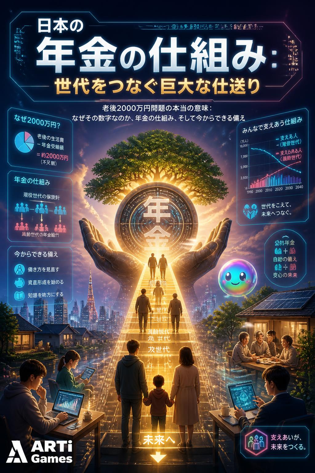 日本の年金の仕組み：世代をつなぐ巨大な仕送り