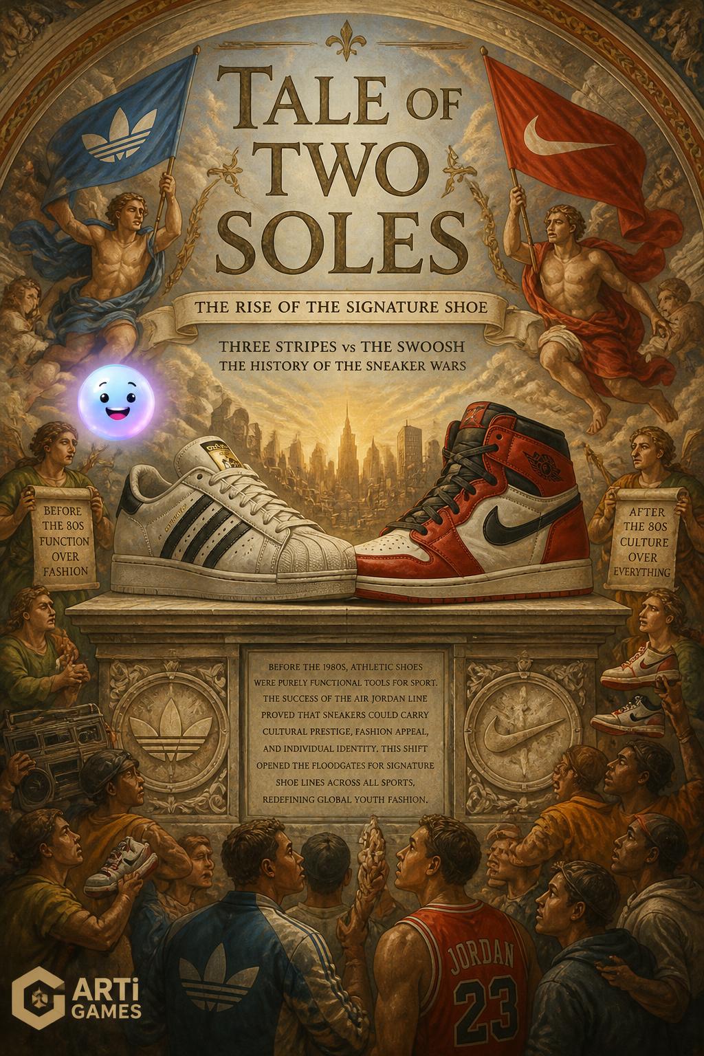 Tale of Two Soles (3 words) - clever pun (souls/soles