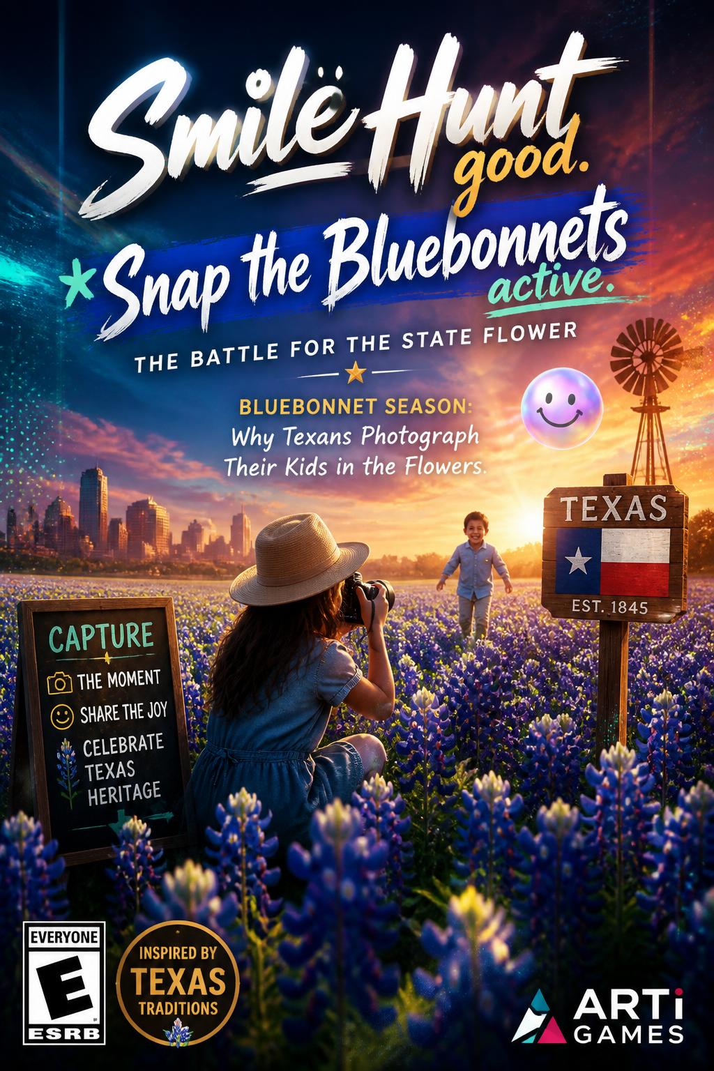 Smile Hunt - good.
    *   Snap the Bluebonnets - active.