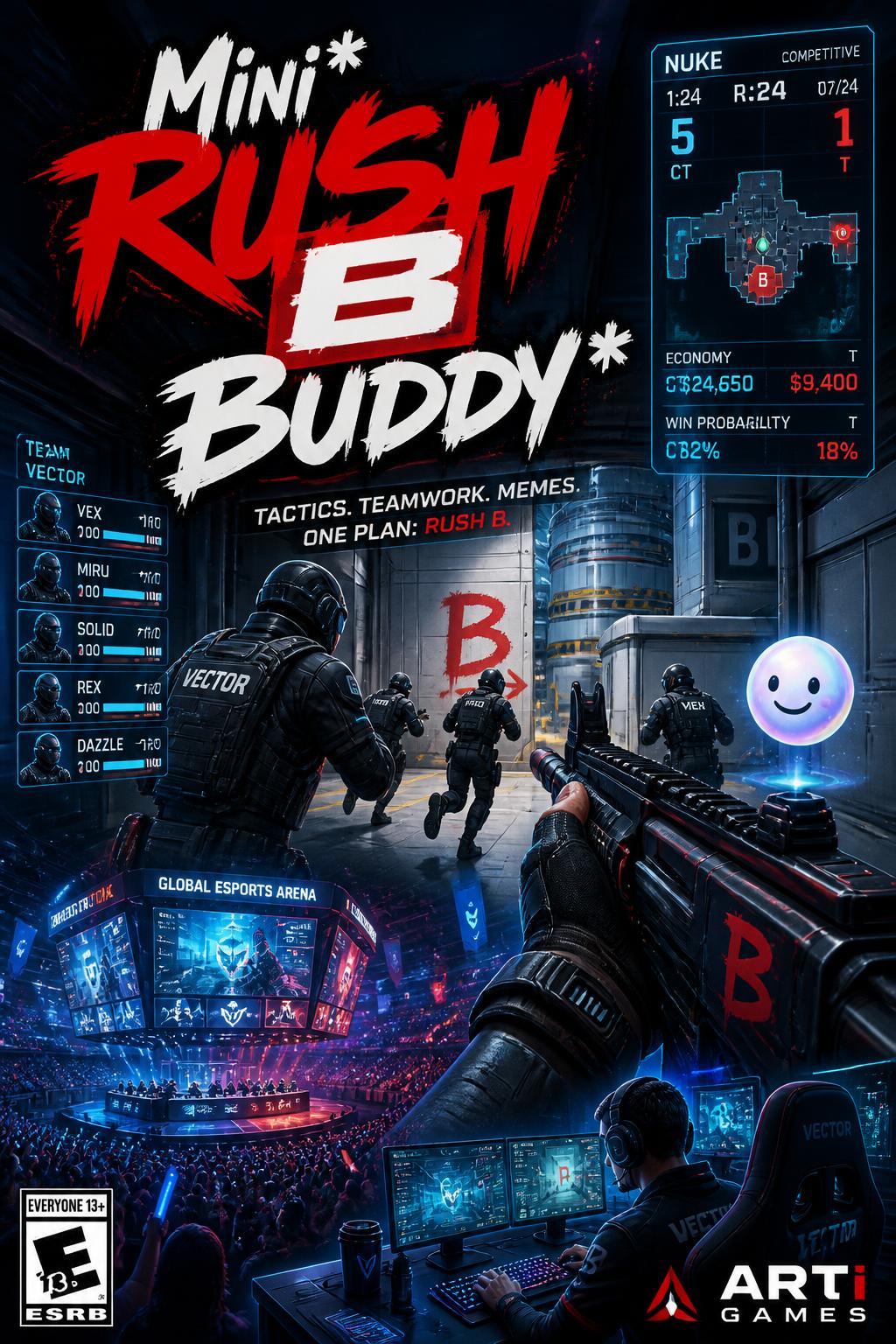 Mini*
    *   *Rush B Buddy* (Very iconic CS meme, playful)