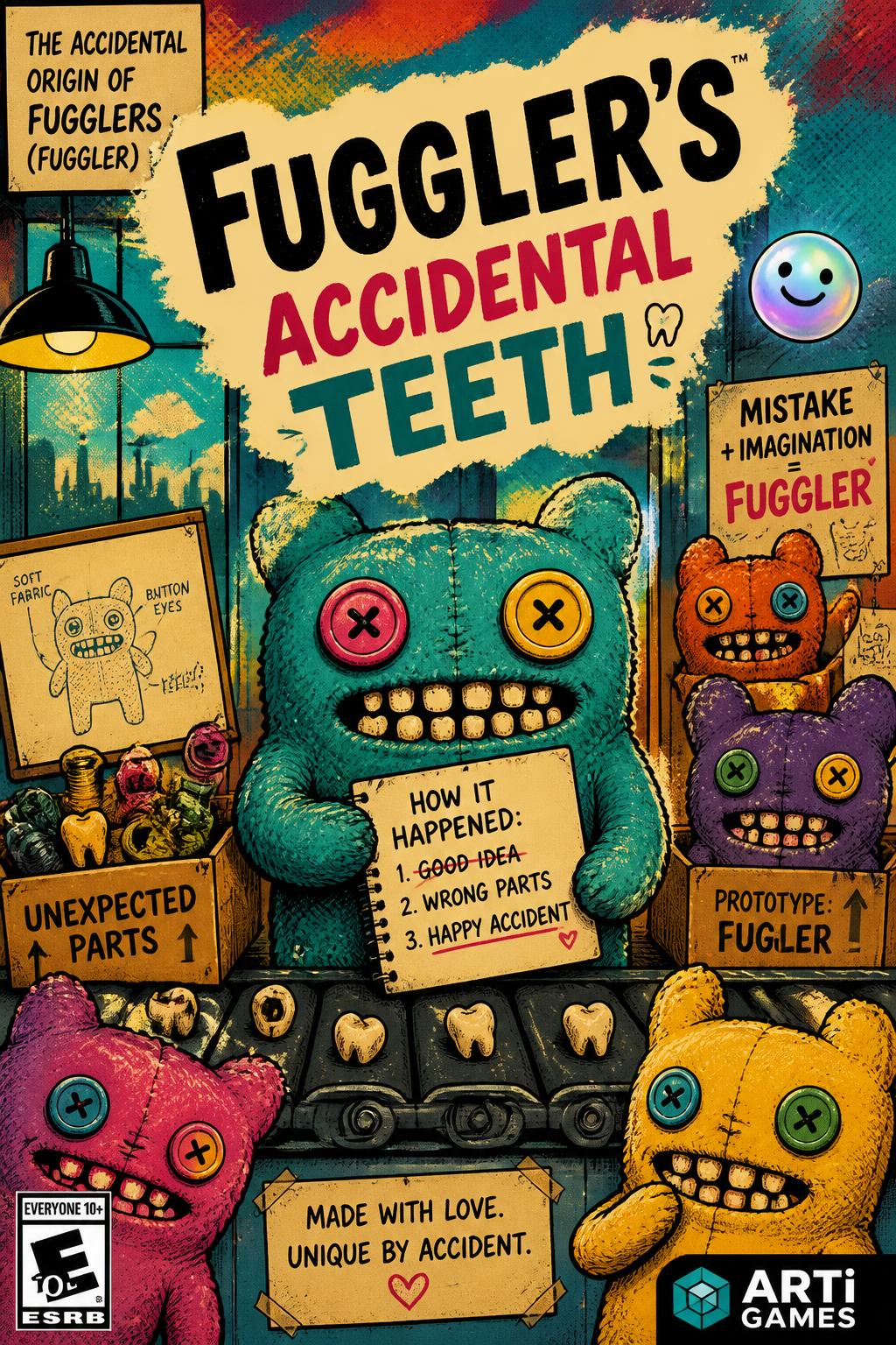 Simple, inviting.
    *   Fuggler's Accidental Teeth